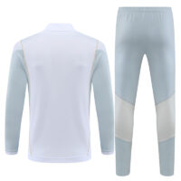 006-14 23-24 Algeria white with gray half zipper sweater tracksuit