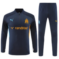 24-25 Marseille navy blue half zipper training tracksuit