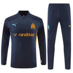 24-25 Marseille navy blue half zipper training tracksuit - Image 6