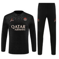 006-145 24-25 PS G Jrdan black with embossing half zipper training tracksuit
