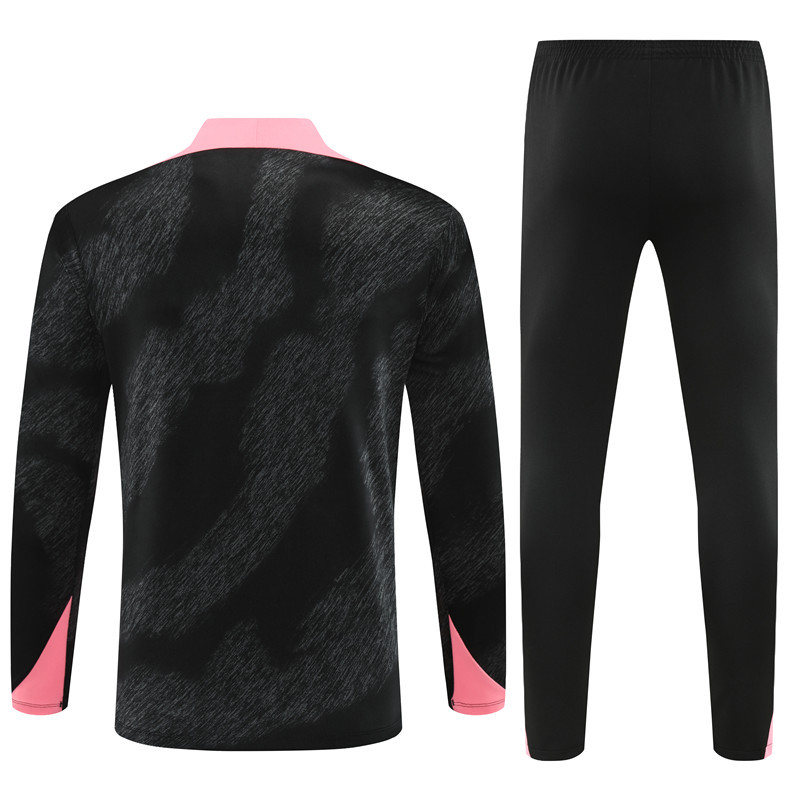 24-25 PS G camouflage black with pink half zipper training tracksuit