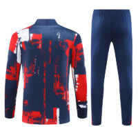 24-25 PS G camouflage navy blue with red half zipper training tracksuit