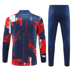 24-25 PS G camouflage navy blue with red half zipper training tracksuit - Image 6
