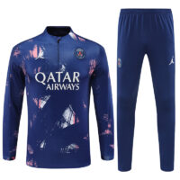 006-148 24-25 PS G navy blue with pink half zipper training tracksuit