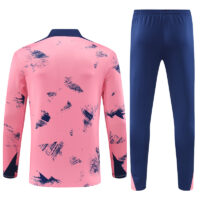 24-25 PS G pink with navy blue half zipper training tracksuit