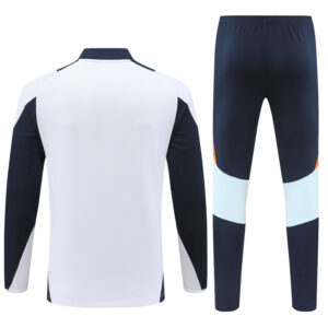 24-25 Real Madrid white with navy blue half zipper training tracksuit - Image 6