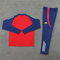 006-171 24-25 Spain red with blue half zipper training tracksuit