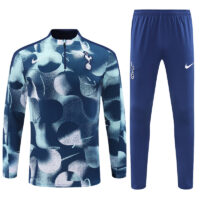 24-25 Tottenham camo blue half zipper training tracksuit