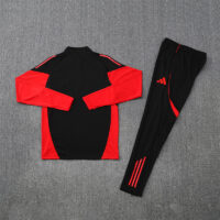 25-26 Bayern black with red half zipper sweater tracksuit
