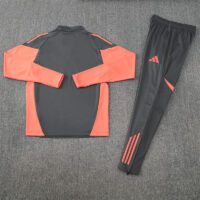 25-26 Bayern dark gray with orange stripe half zipper sweater tracksuit