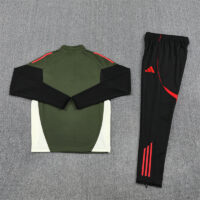 25-26 Bayern green with black half zipper sweater tracksuit