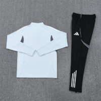 25-26 Japan light gray half zipper sweater tracksuit