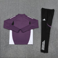 006-184 25-26 Manud purple with black half zipper sweater tracksuit