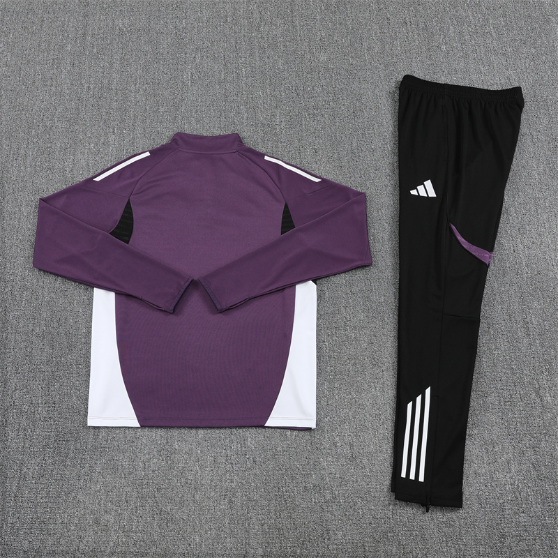 006-184 25-26 Manud purple with black half zipper sweater tracksuit
