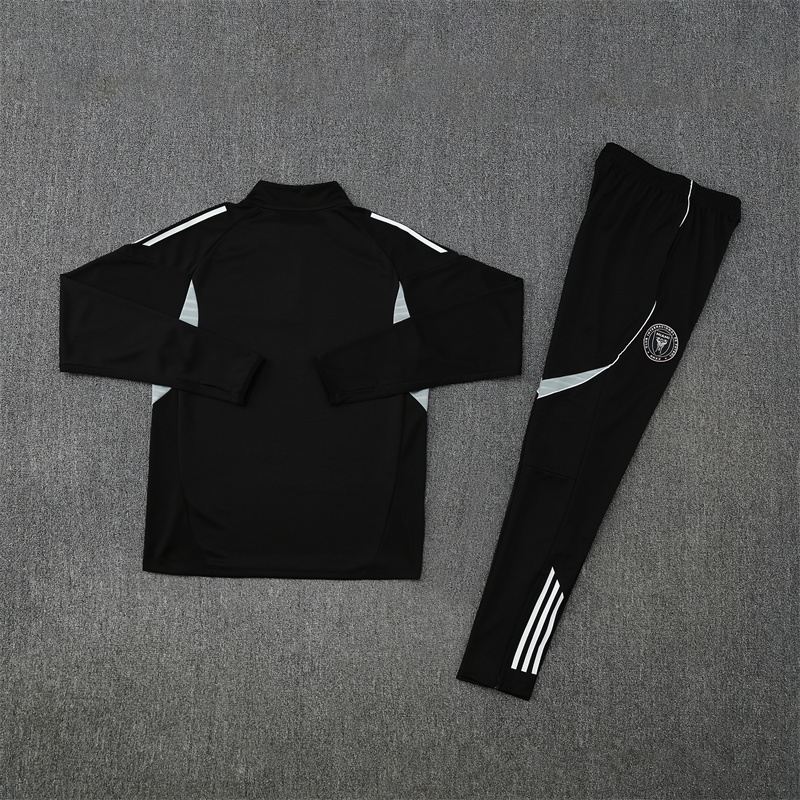 25-26 Miami black half zipper sweater tracksuit