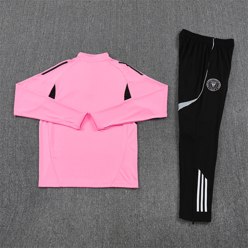 006-188 25-26 Miami pink half zipper sweater tracksuit