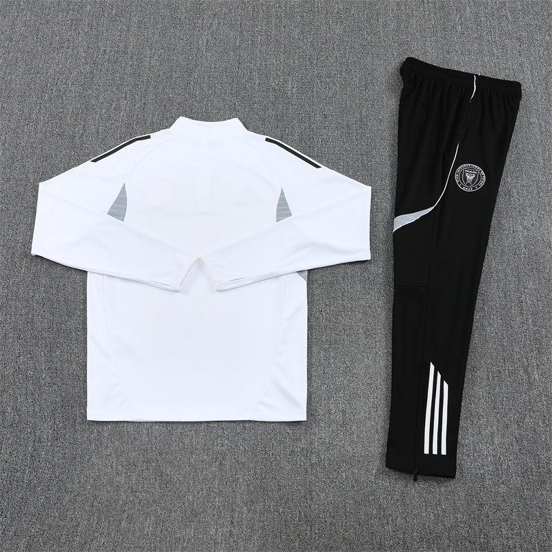 006-189 25-26 Miami white half zipper sweater tracksuit