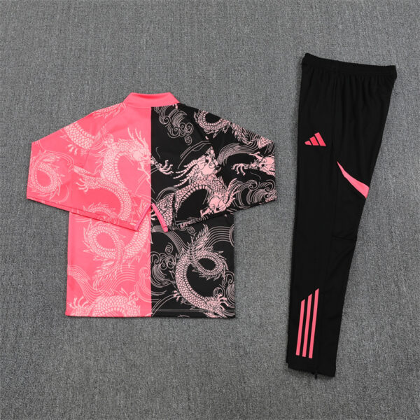 25-26 Real Madrid black and pink dragon version half zipper sweater tracksuit - Image 6