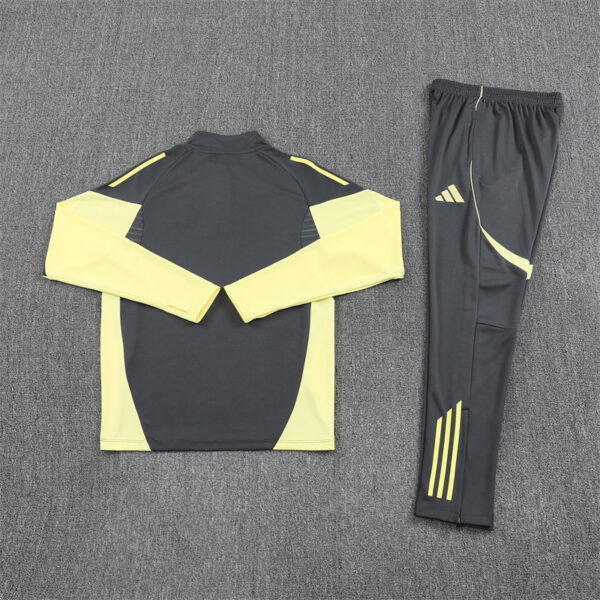 25-26 Real Madrid dark gray with green half zipper sweater tracksuit - Image 6