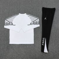 CL version 25-26 PS G Jrdan white with black stripe half zipper sweater tracksuit