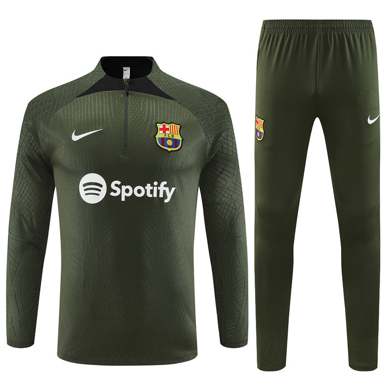 Player version 23-24 Bar army green half zipper sweater tracksuit