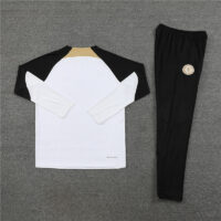 Player version 23-24 Chelsea white with black half zipper training tracksuit