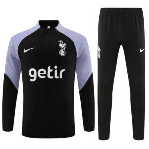 Player version 23-24 Tottenham black with purple half zipper sweater tracksuit - Image 6