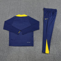 Player version 25-26 ATM navy blue with yellow stripe half zipper sweater tracksuit