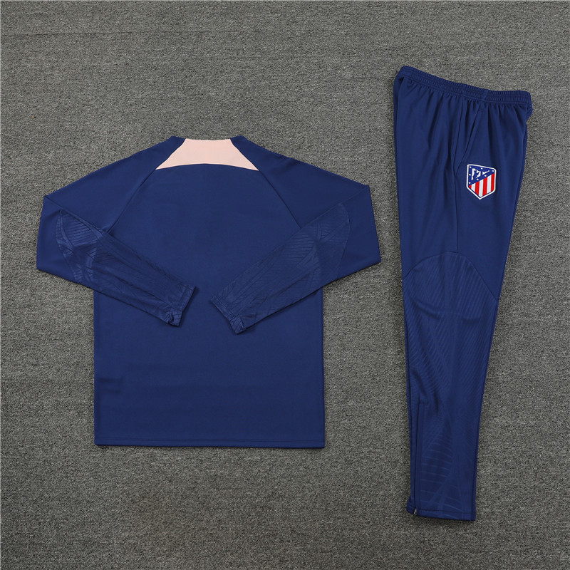 fans version 23-24 ATM navy blue half zipper training tracksuit