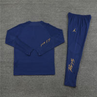 fans version 23-24 PS G Jrdan navy blue half zipper training tracksuit