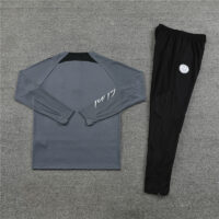 fans version 23-24 PS G dark gray half zipper sweater tracksuit