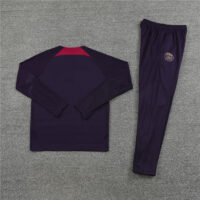 fans version 23-24 PS G purple half zipper sweater tracksuit