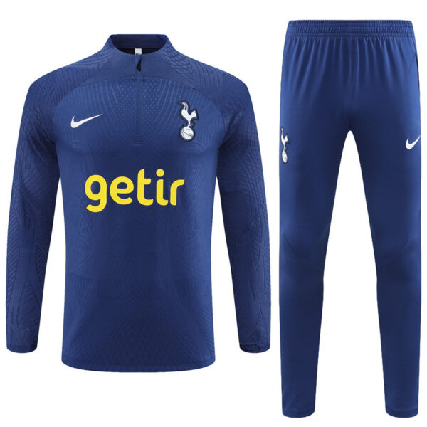 player version 23-24 Tottenham navy blue half zipper sweater tracksuit - Image 6