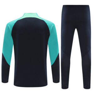 23-24 Bar navy blue with lake blue half zipper training tracksuit - Image 6