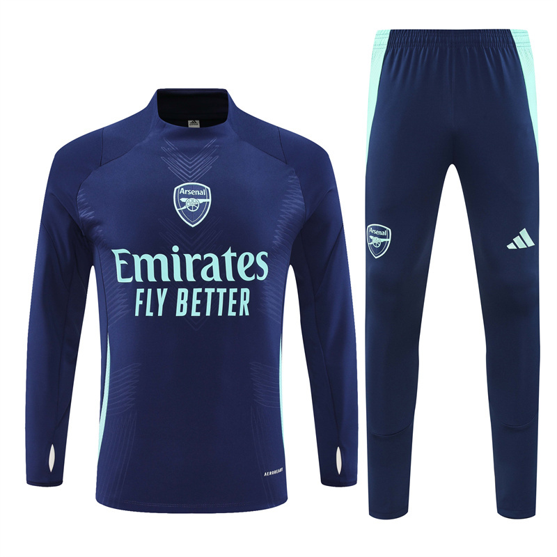 006-265 player version 24-25 Arsenal navy blue pullover training tracksuit