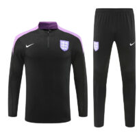 player version 24-25 England black with purple half zipper training tracksuit