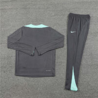 player version 24-25 PS G dark gray with light green half zipper training tracksuit