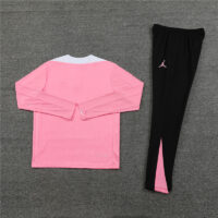 player version 24-25 PS G pink with white half zipper training tracksuit
