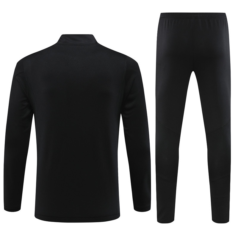 23-24 Bayern black half zipper sweater tracksuit