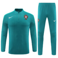 player version 24-25 Portugal green half zipper training tracksuit