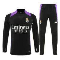 006-294 player version 24-25 Real Madrid black with purple pullover training tracksuit