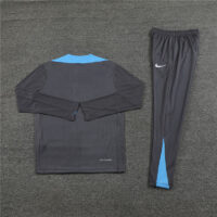 006-298 player version 24-25 Tottenham dark gray with blue half zipper training tracksuit