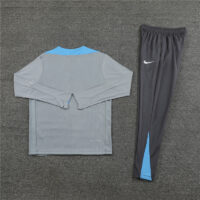 player version 24-25 Tottenham light gray with blue half zipper training tracksuit