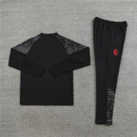 23-24 AC black with gray half zipper sweater tracksuit