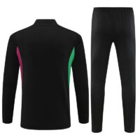 23-24 Bayern black with purple half zipper sweater tracksuit