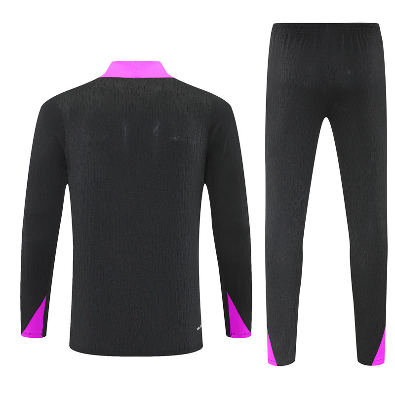 player version 25-26 England black with purple half zipper sweater tracksuit