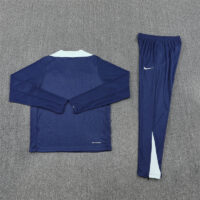 006-306 player version 25-26 Inter navy blue with light gray half zipper sweater tracksuit