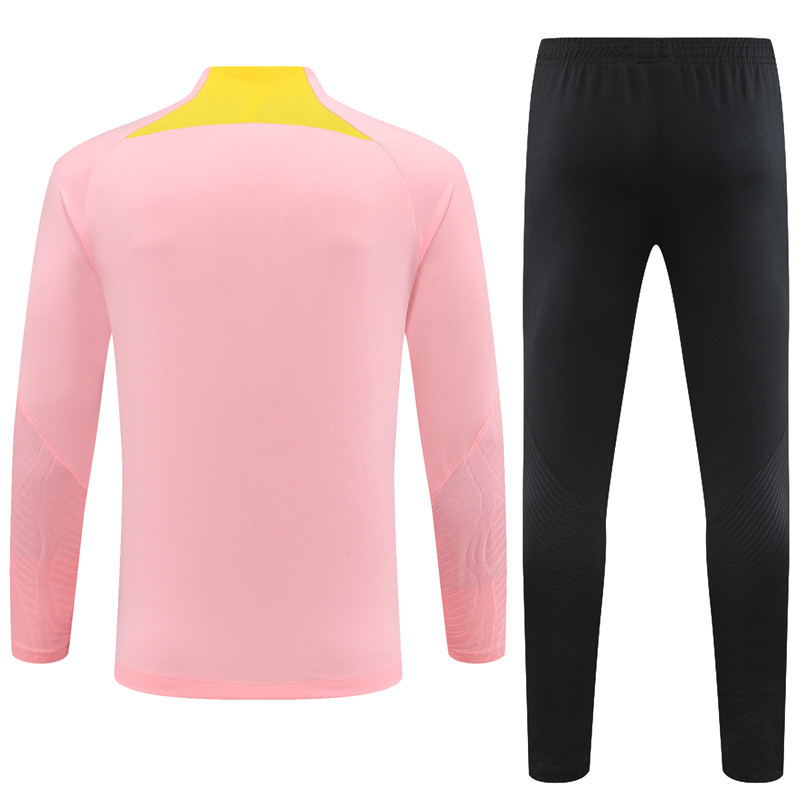 23-24 China pink half zipper sweater tracksuit
