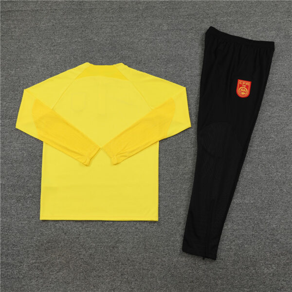 23-24 China yellow half zipper sweater tracksuit - Image 6