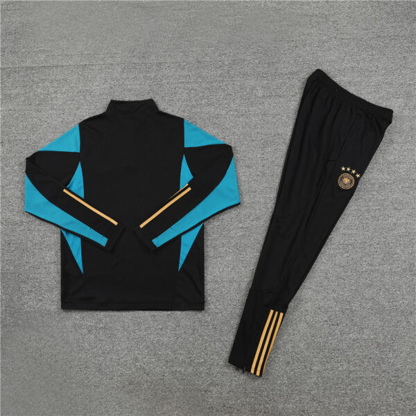 23-24 Germany black with blue half zipper sweater tracksuit - Image 6